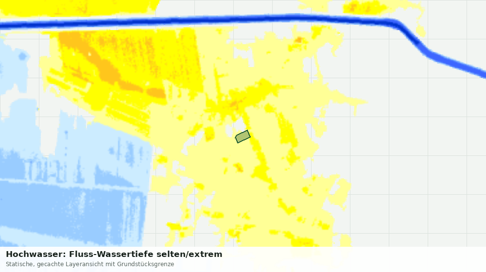 Statische Kartenansicht: Hochwasser: Fluss-Wassertiefe selten/extrem