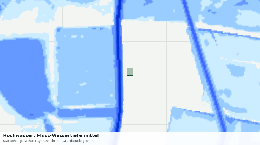Statische Kartenansicht: Hochwasser: Fluss-Wassertiefe mittel
