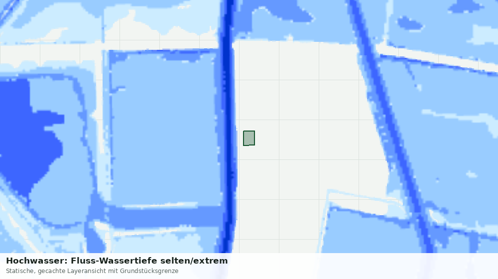 Statische Kartenansicht: Hochwasser: Fluss-Wassertiefe selten/extrem
