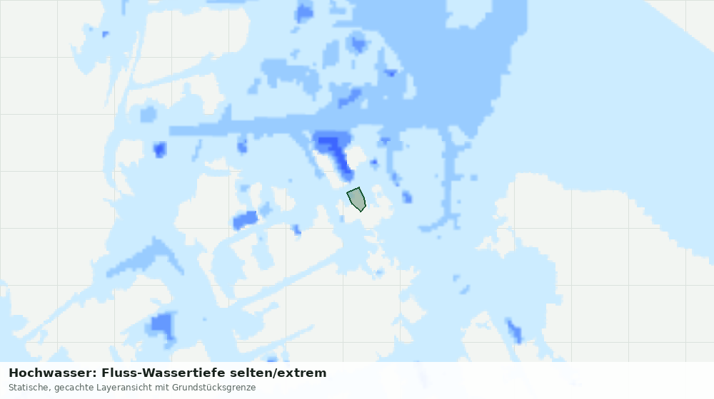 Statische Kartenansicht: Hochwasser: Fluss-Wassertiefe selten/extrem