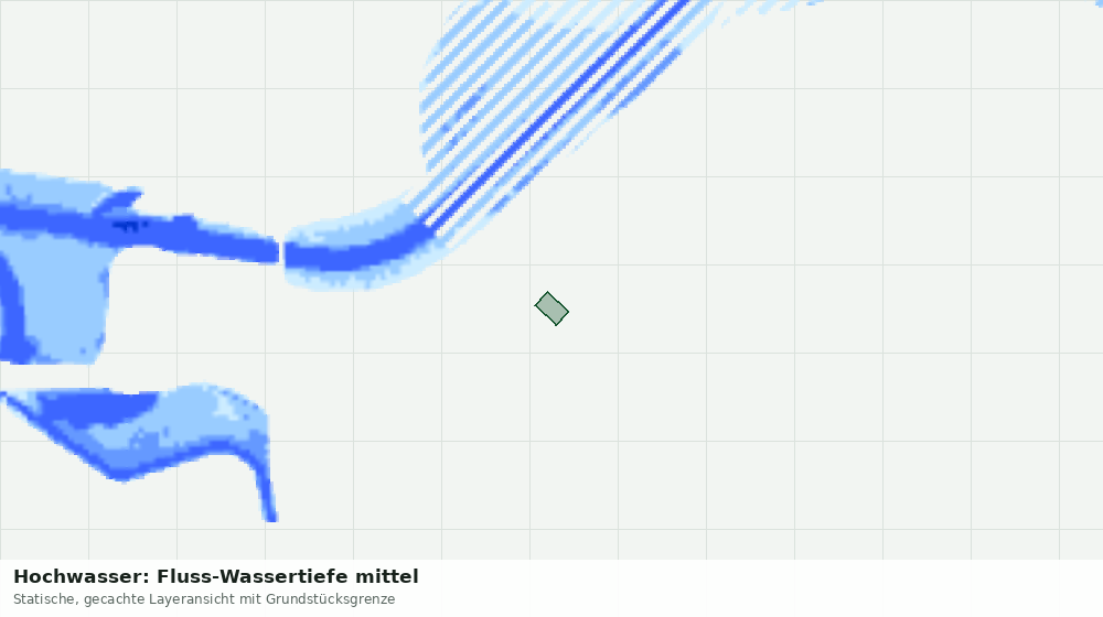 Statische Kartenansicht: Hochwasser: Fluss-Wassertiefe mittel