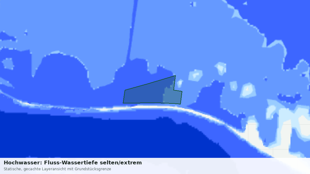 Statische Kartenansicht: Hochwasser: Fluss-Wassertiefe selten/extrem