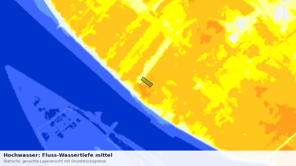 Statische Kartenansicht: Hochwasser: Fluss-Wassertiefe mittel