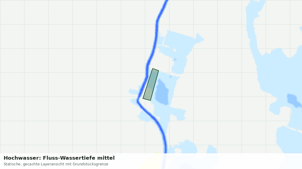 Statische Kartenansicht: Hochwasser: Fluss-Wassertiefe mittel