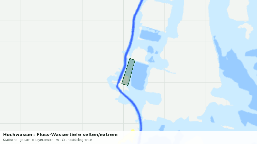 Statische Kartenansicht: Hochwasser: Fluss-Wassertiefe selten/extrem