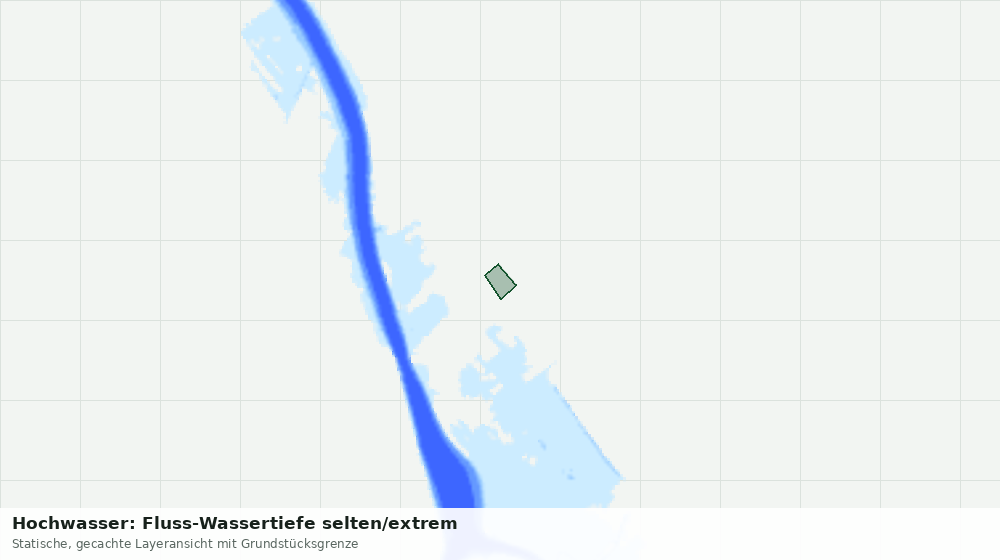 Statische Kartenansicht: Hochwasser: Fluss-Wassertiefe selten/extrem