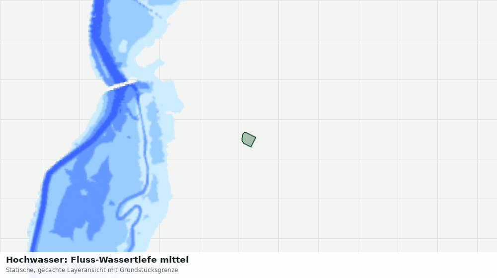 Statische Kartenansicht: Hochwasser: Fluss-Wassertiefe mittel