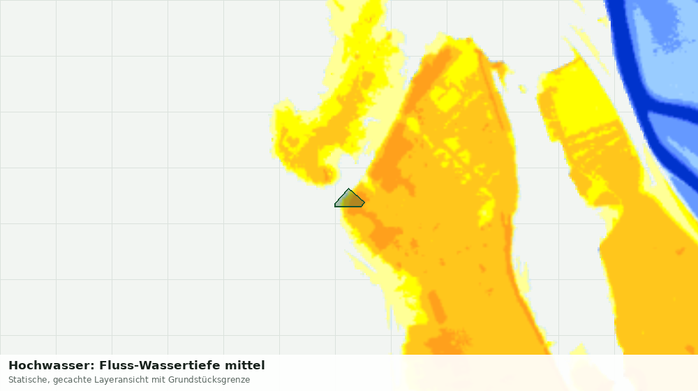 Statische Kartenansicht: Hochwasser: Fluss-Wassertiefe mittel