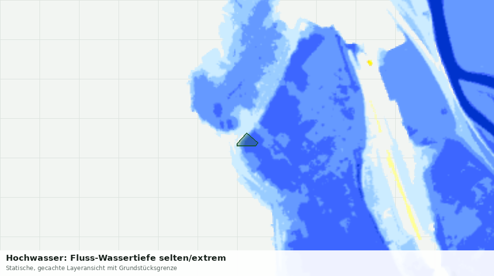 Statische Kartenansicht: Hochwasser: Fluss-Wassertiefe selten/extrem