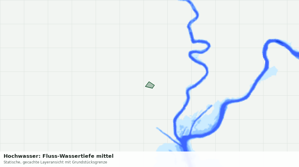 Statische Kartenansicht: Hochwasser: Fluss-Wassertiefe mittel