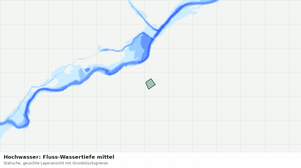 Statische Kartenansicht: Hochwasser: Fluss-Wassertiefe mittel