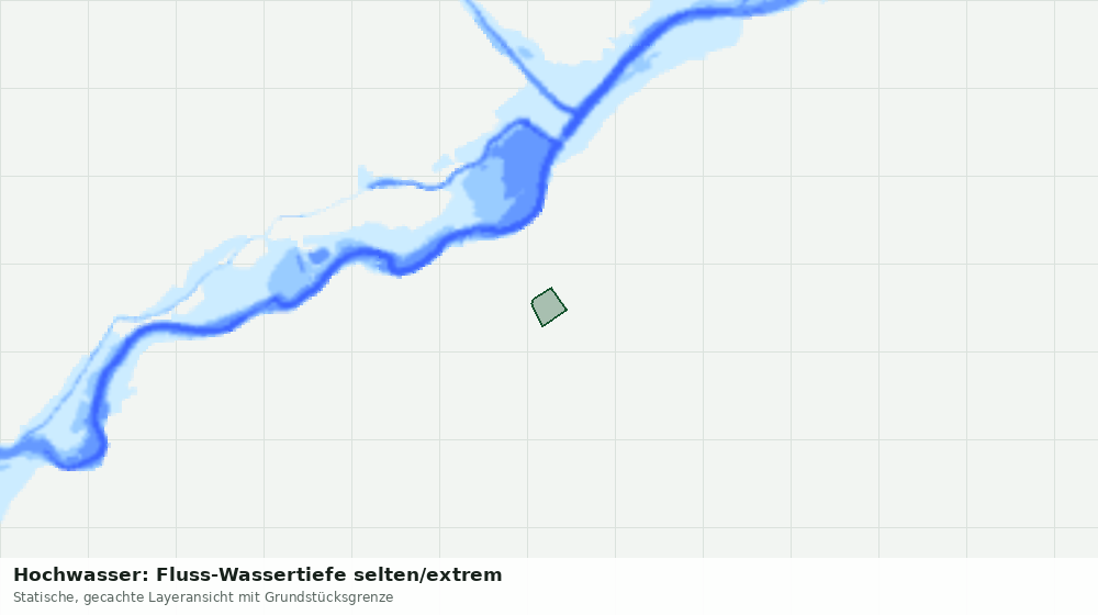 Statische Kartenansicht: Hochwasser: Fluss-Wassertiefe selten/extrem