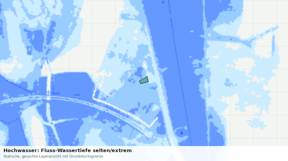 Statische Kartenansicht: Hochwasser: Fluss-Wassertiefe selten/extrem