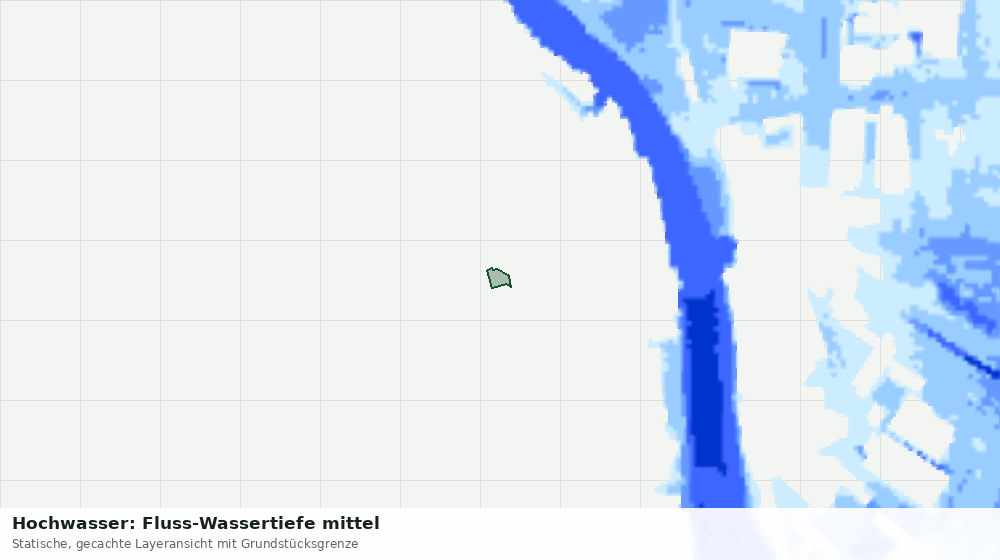 Statische Kartenansicht: Hochwasser: Fluss-Wassertiefe mittel