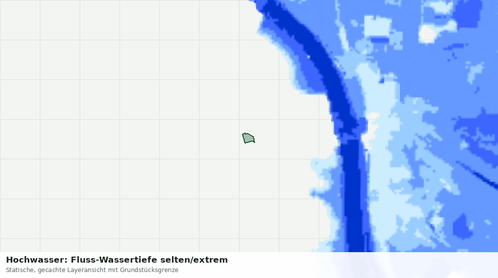Statische Kartenansicht: Hochwasser: Fluss-Wassertiefe selten/extrem