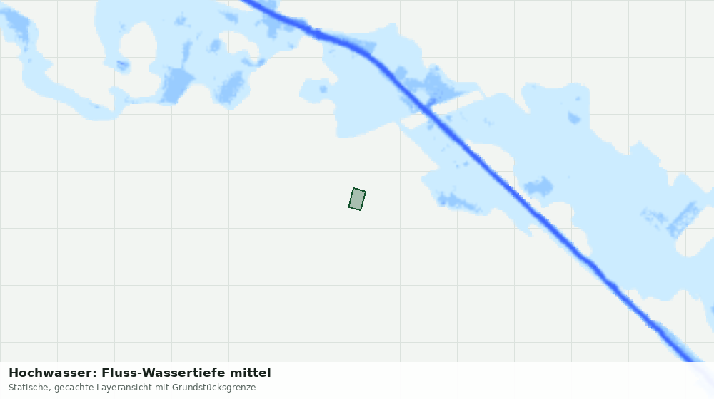 Statische Kartenansicht: Hochwasser: Fluss-Wassertiefe mittel
