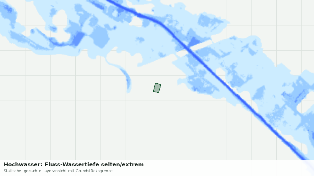 Statische Kartenansicht: Hochwasser: Fluss-Wassertiefe selten/extrem