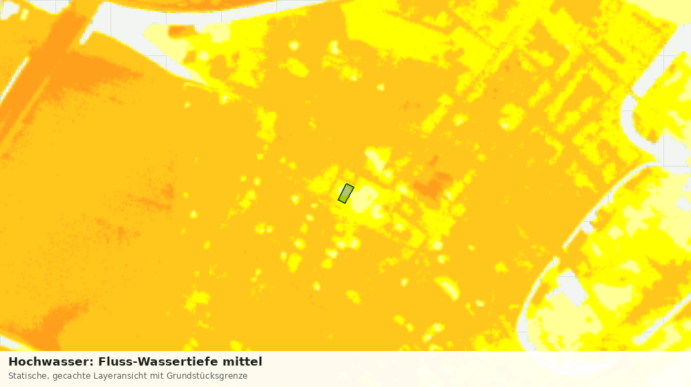 Statische Kartenansicht: Hochwasser: Fluss-Wassertiefe mittel