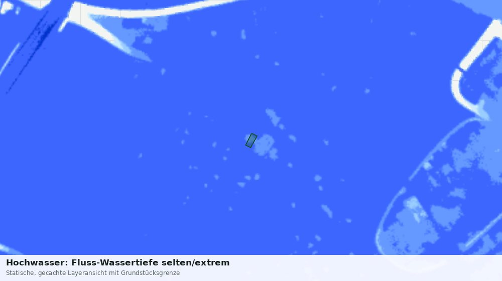 Statische Kartenansicht: Hochwasser: Fluss-Wassertiefe selten/extrem
