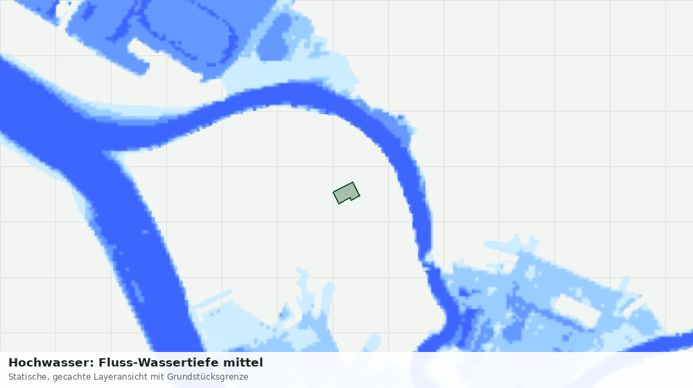 Statische Kartenansicht: Hochwasser: Fluss-Wassertiefe mittel