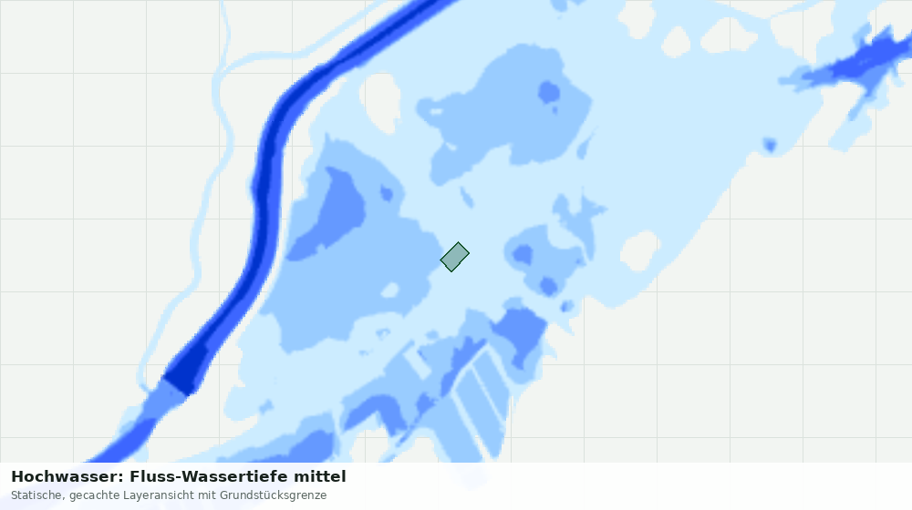 Statische Kartenansicht: Hochwasser: Fluss-Wassertiefe mittel
