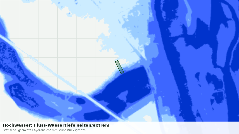 Statische Kartenansicht: Hochwasser: Fluss-Wassertiefe selten/extrem