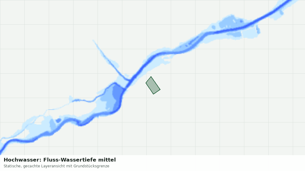 Statische Kartenansicht: Hochwasser: Fluss-Wassertiefe mittel