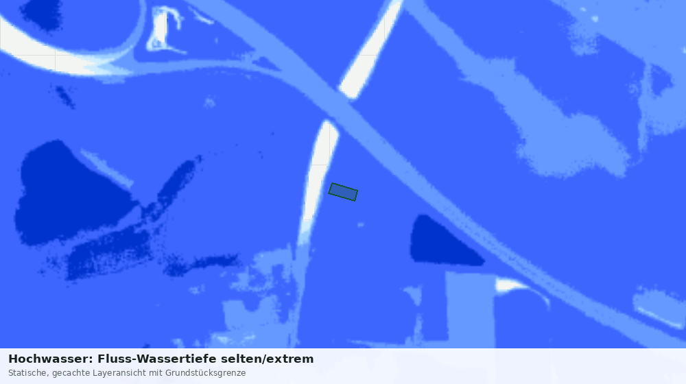 Statische Kartenansicht: Hochwasser: Fluss-Wassertiefe selten/extrem
