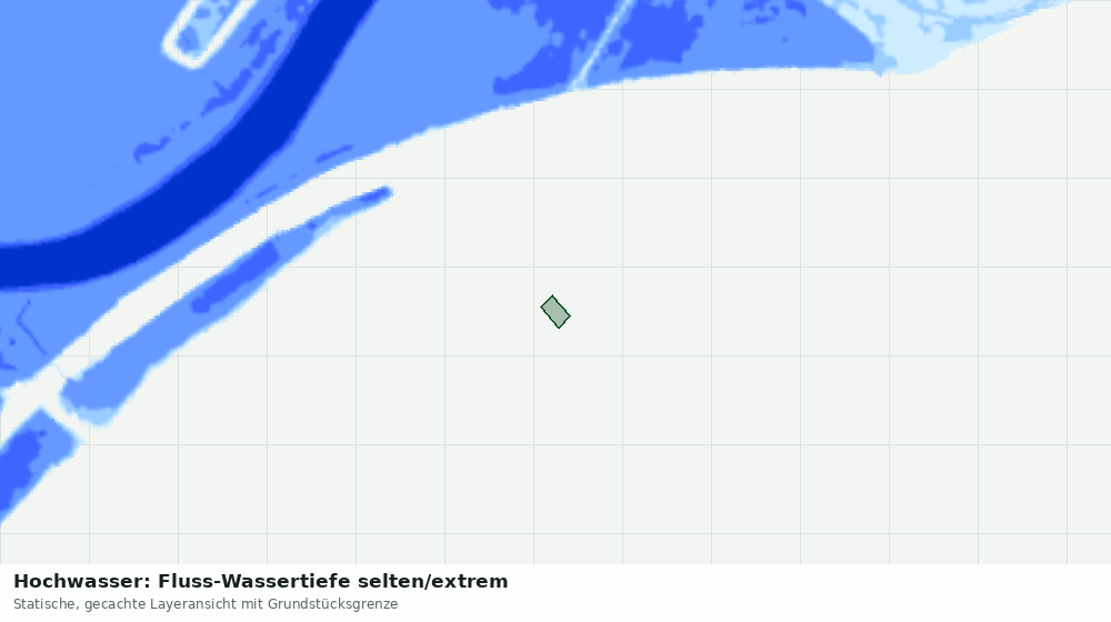 Statische Kartenansicht: Hochwasser: Fluss-Wassertiefe selten/extrem