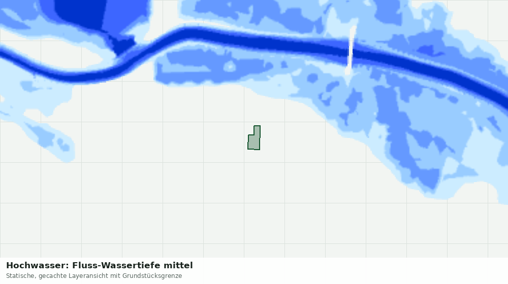 Statische Kartenansicht: Hochwasser: Fluss-Wassertiefe mittel