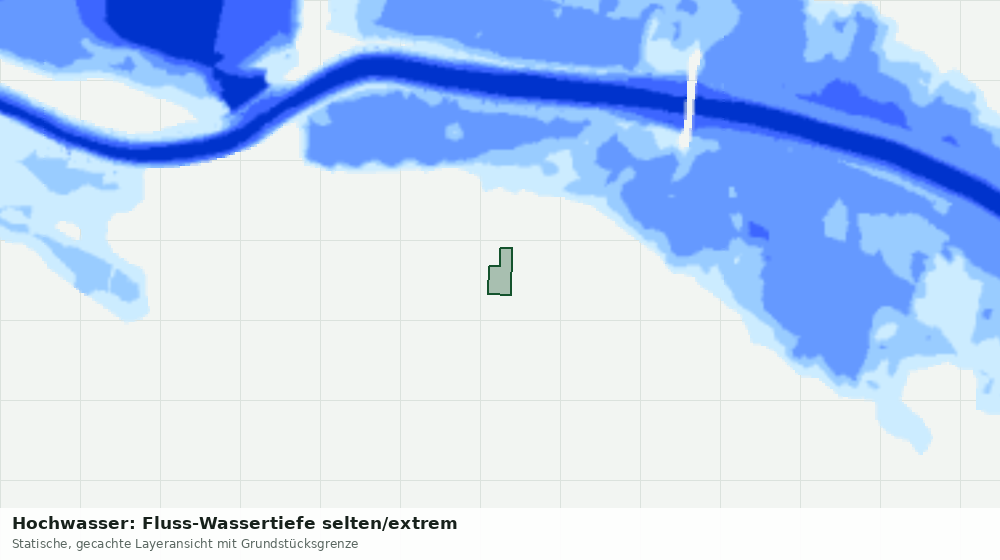 Statische Kartenansicht: Hochwasser: Fluss-Wassertiefe selten/extrem