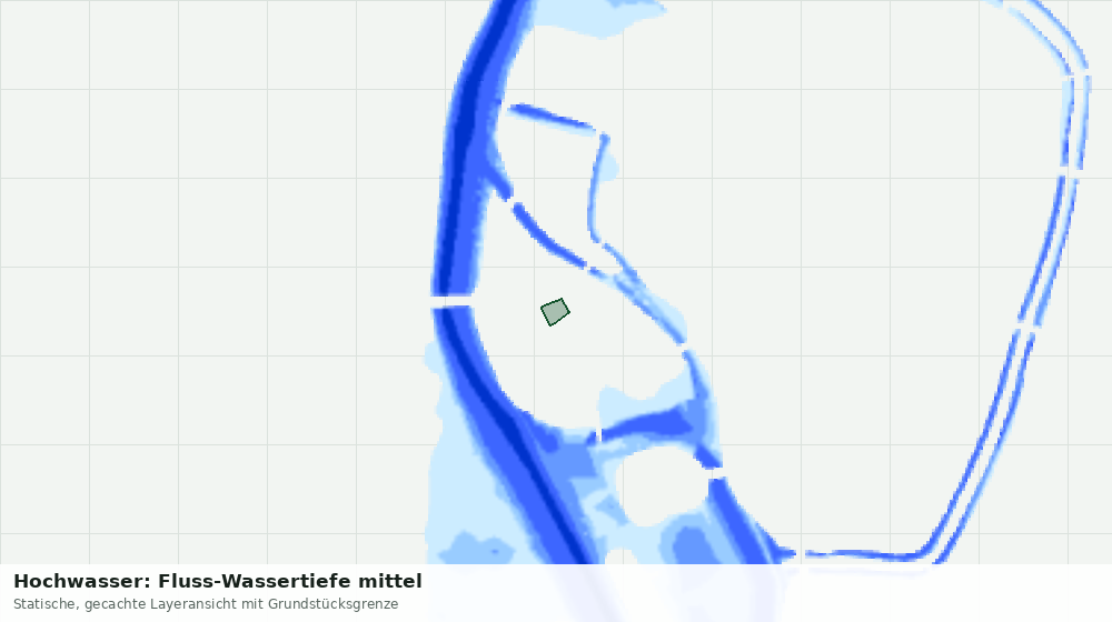 Statische Kartenansicht: Hochwasser: Fluss-Wassertiefe mittel