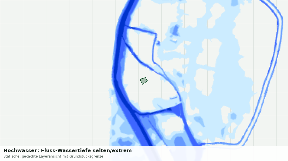Statische Kartenansicht: Hochwasser: Fluss-Wassertiefe selten/extrem