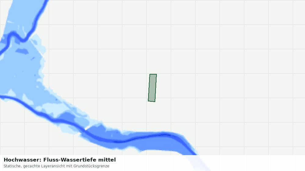 Statische Kartenansicht: Hochwasser: Fluss-Wassertiefe mittel