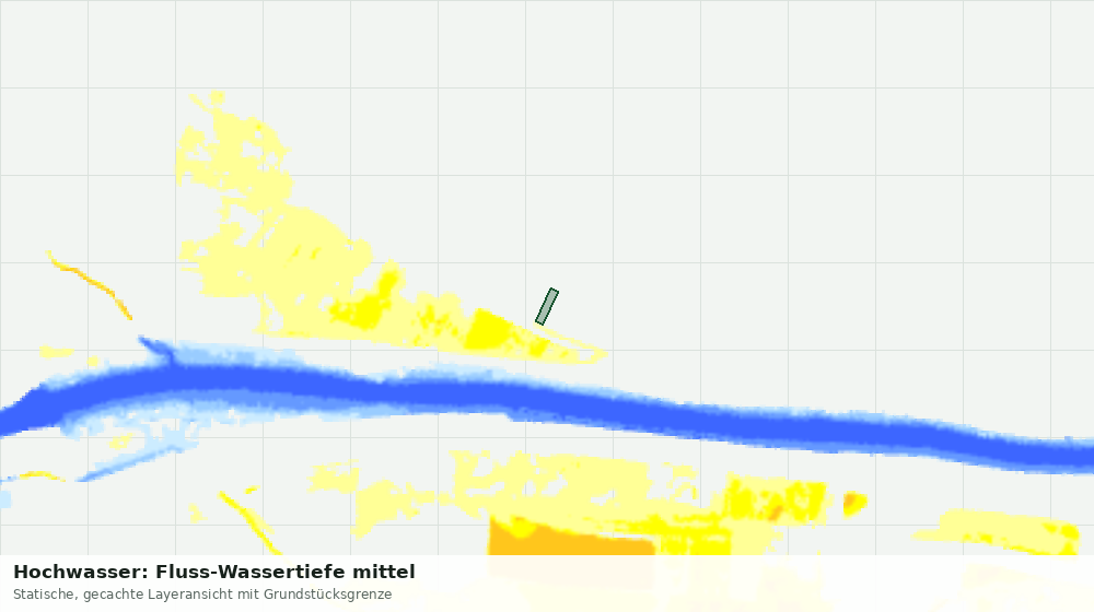 Statische Kartenansicht: Hochwasser: Fluss-Wassertiefe mittel