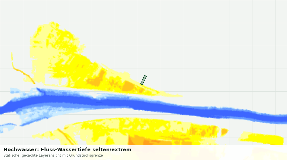 Statische Kartenansicht: Hochwasser: Fluss-Wassertiefe selten/extrem