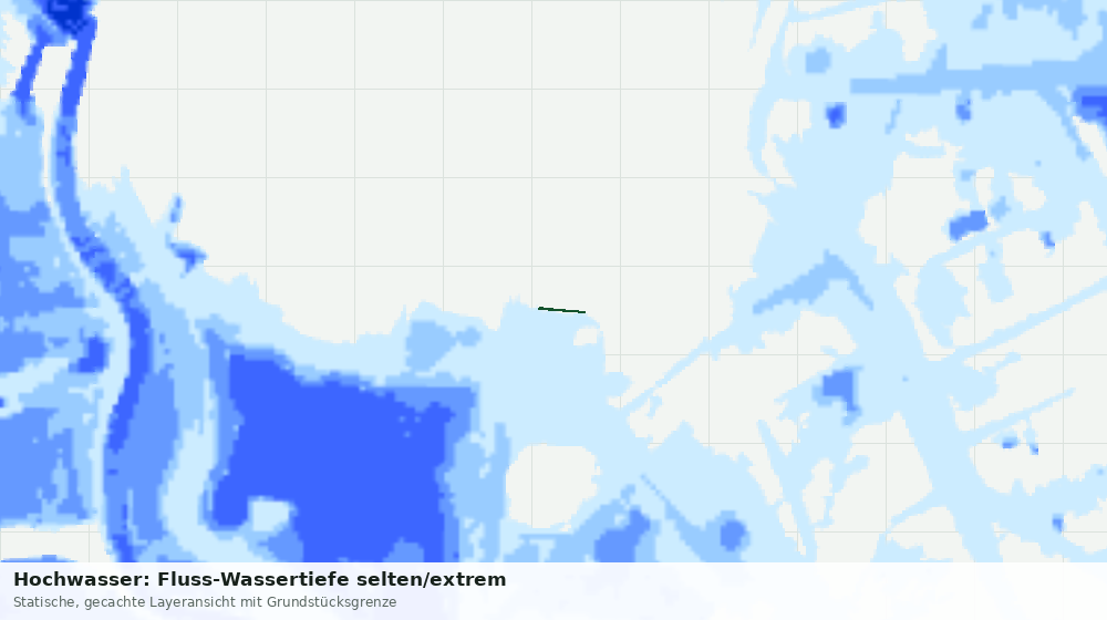 Statische Kartenansicht: Hochwasser: Fluss-Wassertiefe selten/extrem