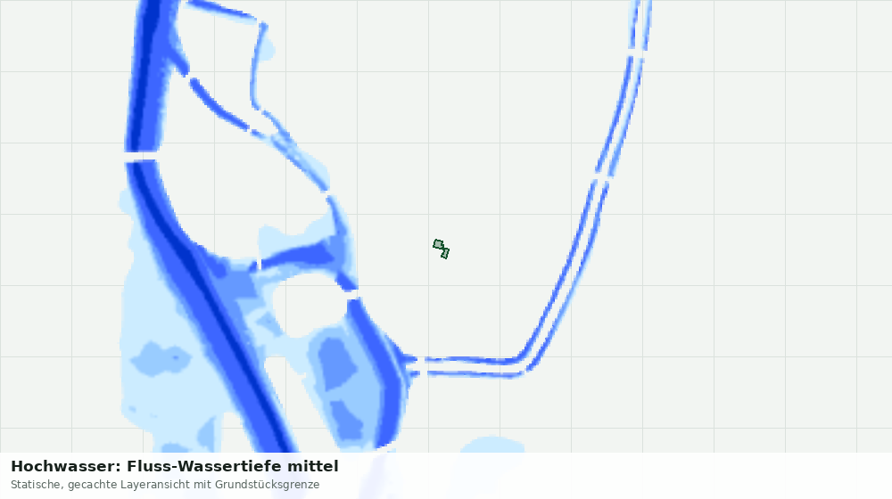 Statische Kartenansicht: Hochwasser: Fluss-Wassertiefe mittel