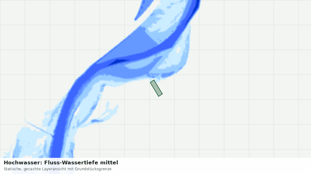 Statische Kartenansicht: Hochwasser: Fluss-Wassertiefe mittel