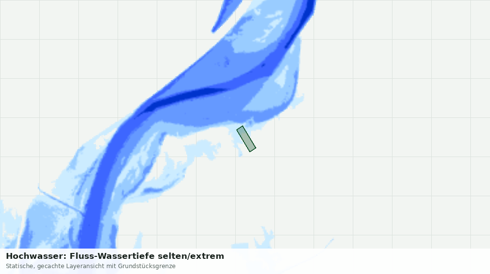 Statische Kartenansicht: Hochwasser: Fluss-Wassertiefe selten/extrem