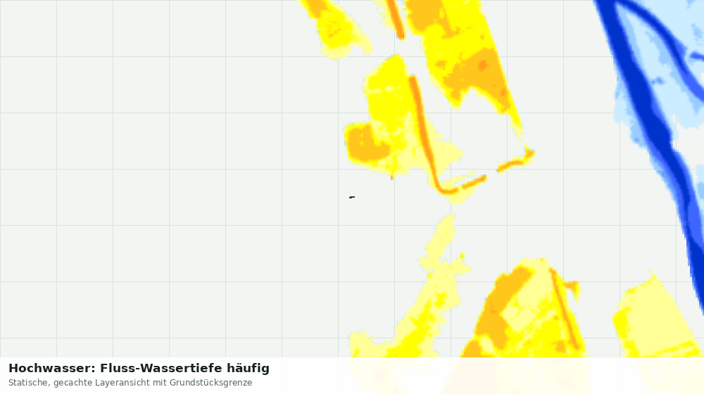 Statische Kartenansicht: Hochwasser: Fluss-Wassertiefe häufig