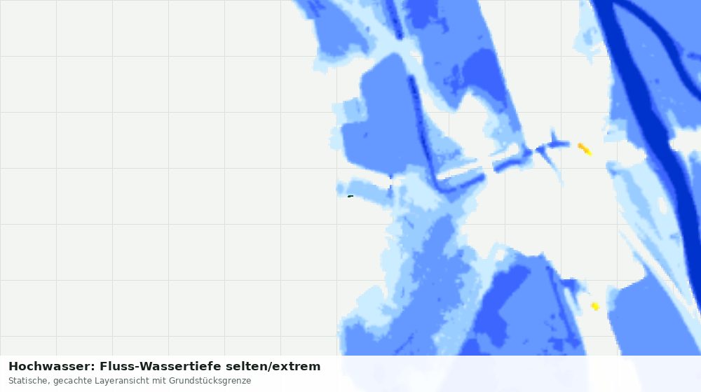 Statische Kartenansicht: Hochwasser: Fluss-Wassertiefe selten/extrem