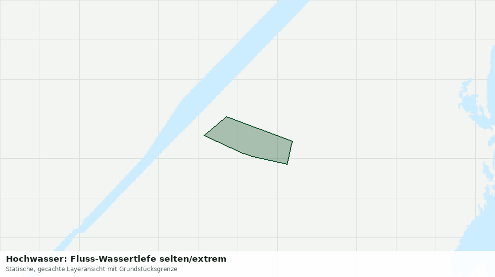 Statische Kartenansicht: Hochwasser: Fluss-Wassertiefe selten/extrem
