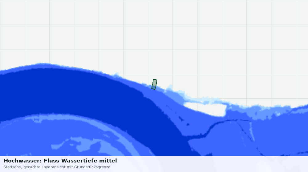 Statische Kartenansicht: Hochwasser: Fluss-Wassertiefe mittel