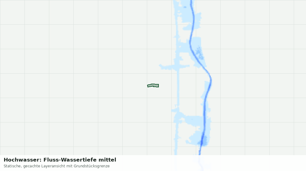 Statische Kartenansicht: Hochwasser: Fluss-Wassertiefe mittel