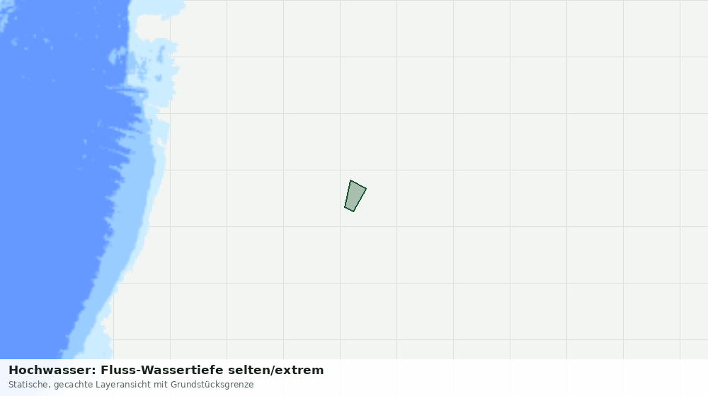 Statische Kartenansicht: Hochwasser: Fluss-Wassertiefe selten/extrem