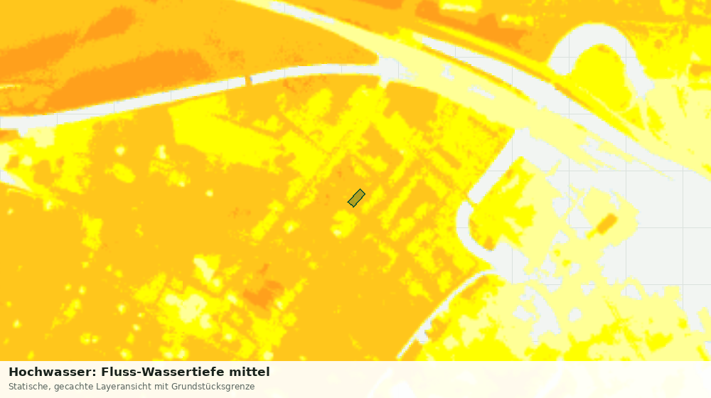 Statische Kartenansicht: Hochwasser: Fluss-Wassertiefe mittel