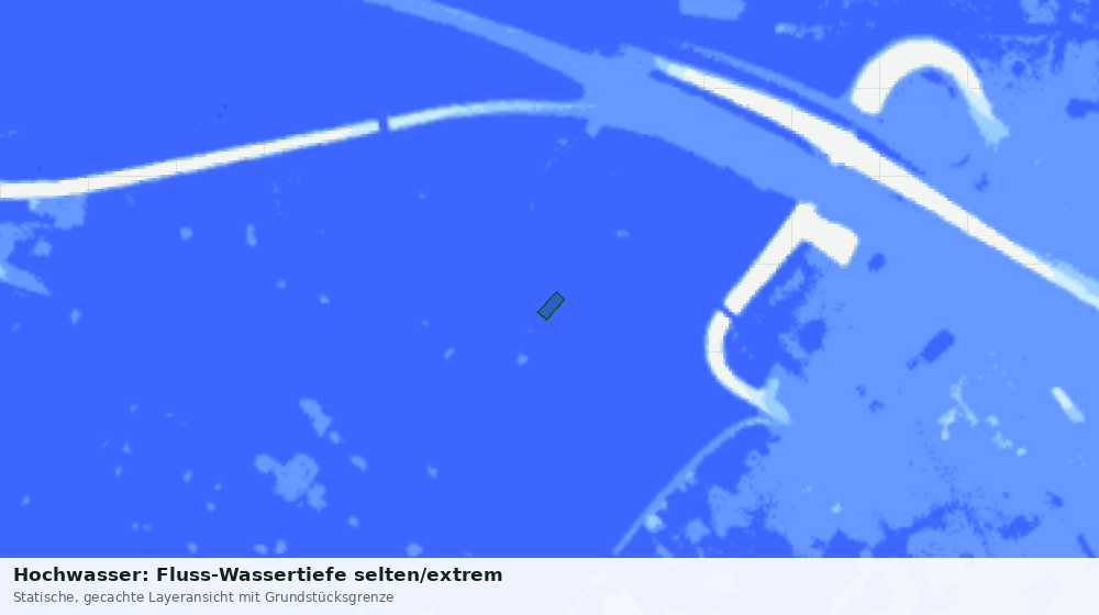 Statische Kartenansicht: Hochwasser: Fluss-Wassertiefe selten/extrem