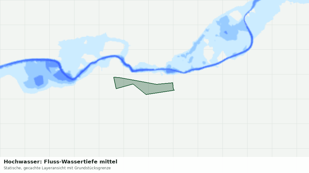 Statische Kartenansicht: Hochwasser: Fluss-Wassertiefe mittel