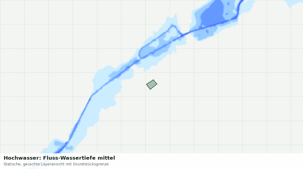 Statische Kartenansicht: Hochwasser: Fluss-Wassertiefe mittel